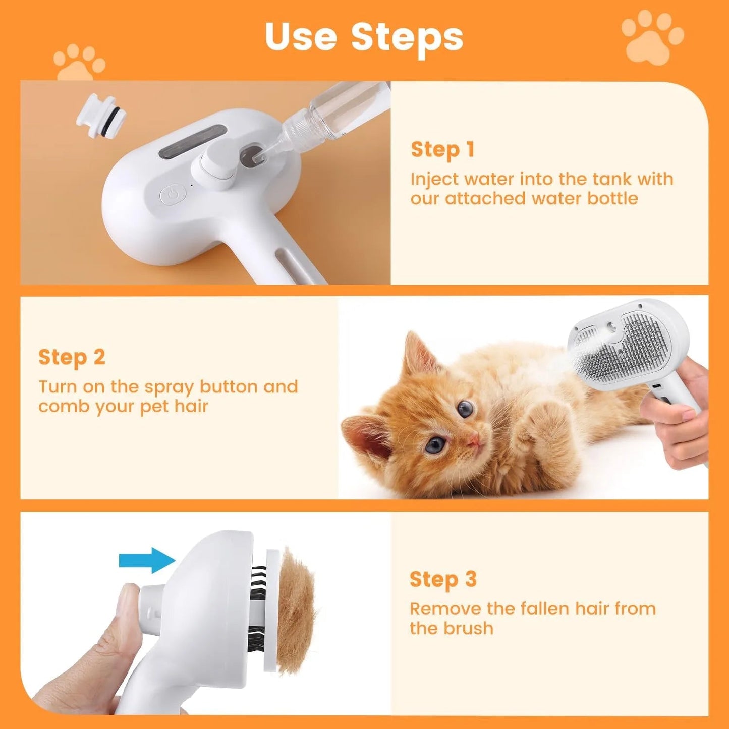 Fur-Ease Steam Brush